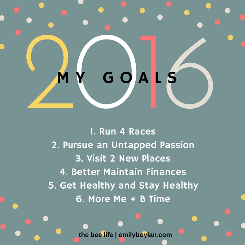 2016 Goals - the bee life - emilyboylan.com