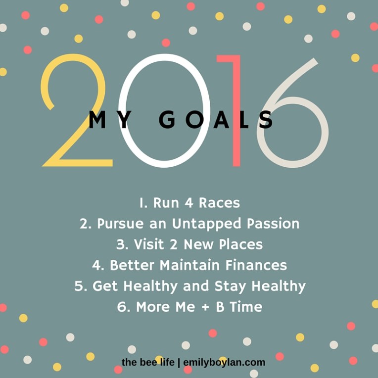 2016 Goals - the bee life - emilyboylan.com