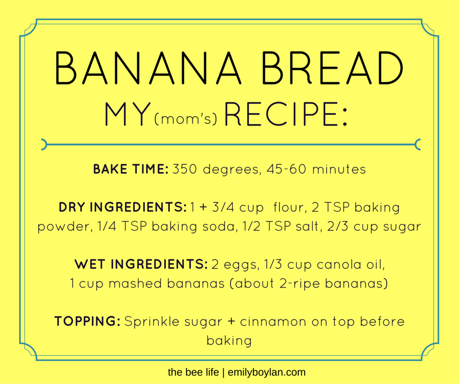 Banana Bread  Recipe - the bee life