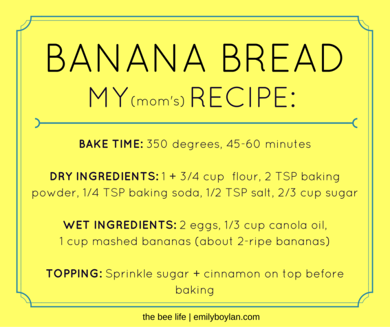 Banana Bread  Recipe - the bee life