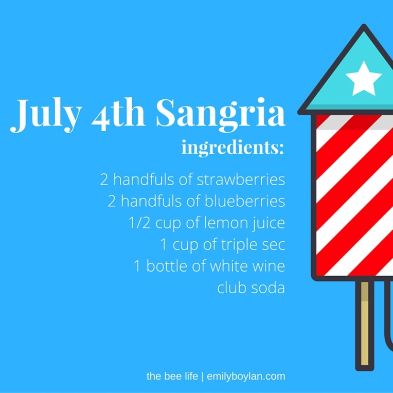 July 4th Sangria - the bee life