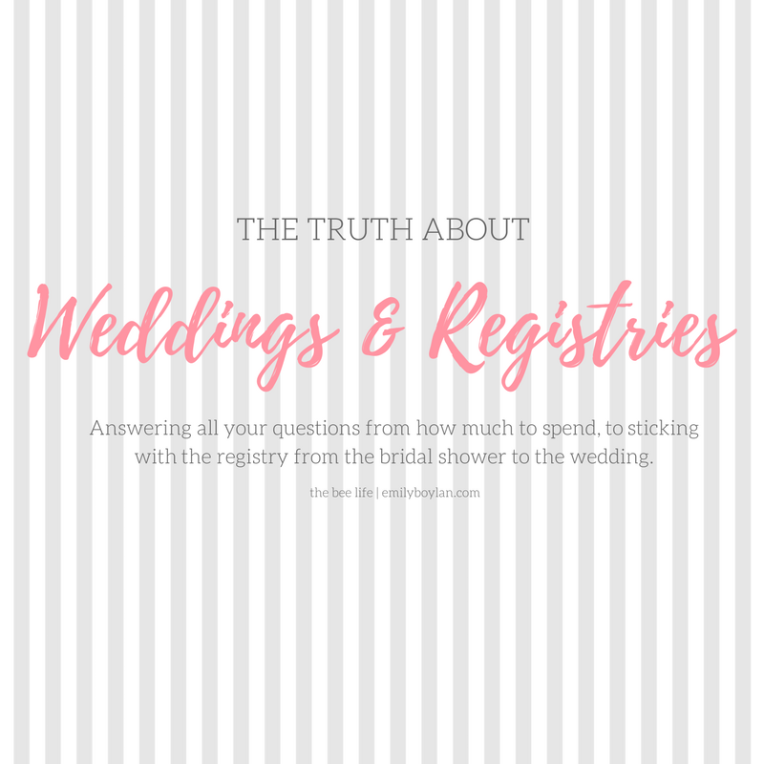 Weddings &amp; Registries Guide - the bee life