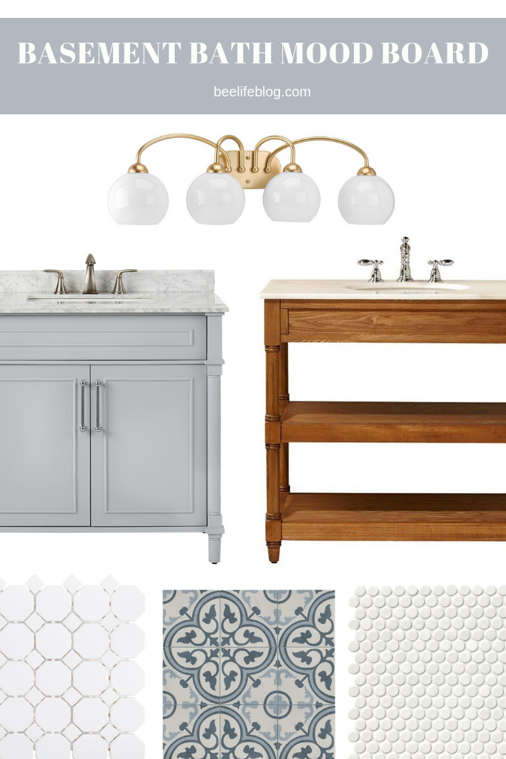 basement bath mood board - the bee life